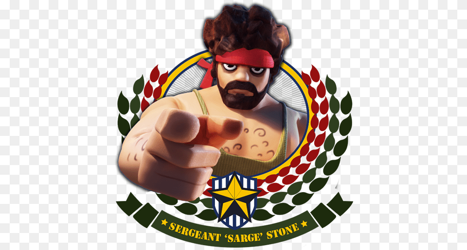 Sergeant Sarge Stone Block N Load Sarge Stone, Hand, Body Part, Person, Finger Png Image