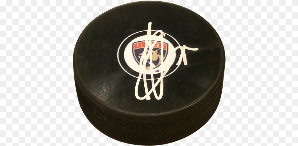 Sergei Bobrovsky Autographed Florida Panthers Hockey Puck Solid, Ice Hockey, Ice Hockey Puck, Rink, Skating Png Image