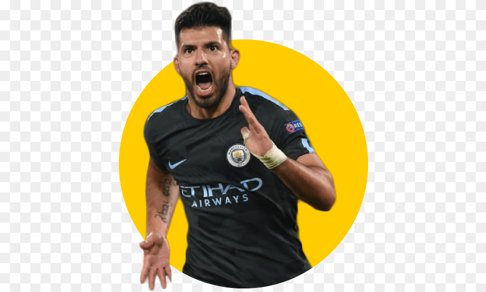 Sergio Aguero Record Breaker, Face, Head, Person, Adult Free Png Download
