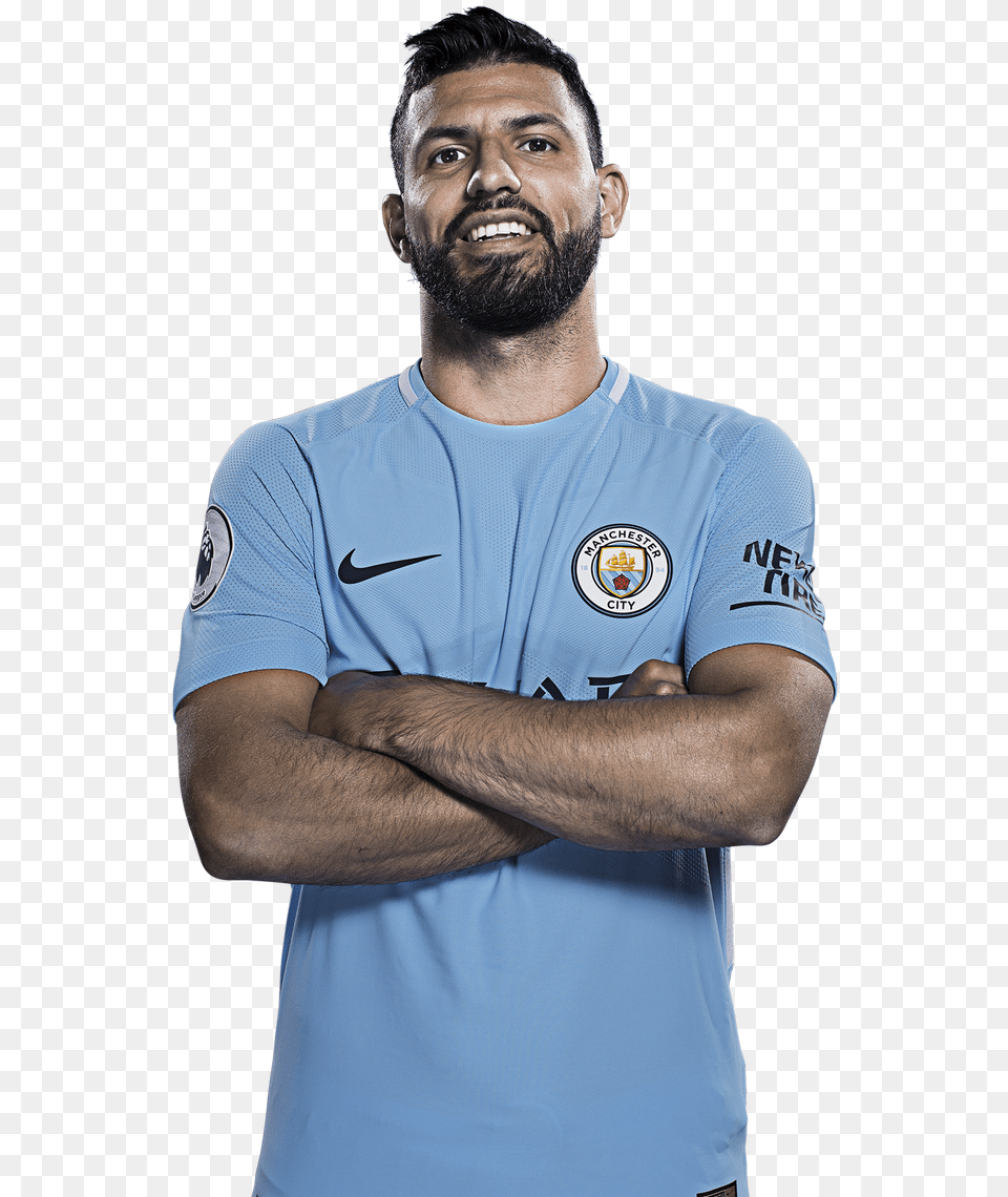 Sergio Aguero Sky Sports, T-shirt, Shirt, Clothing, Person Png Image