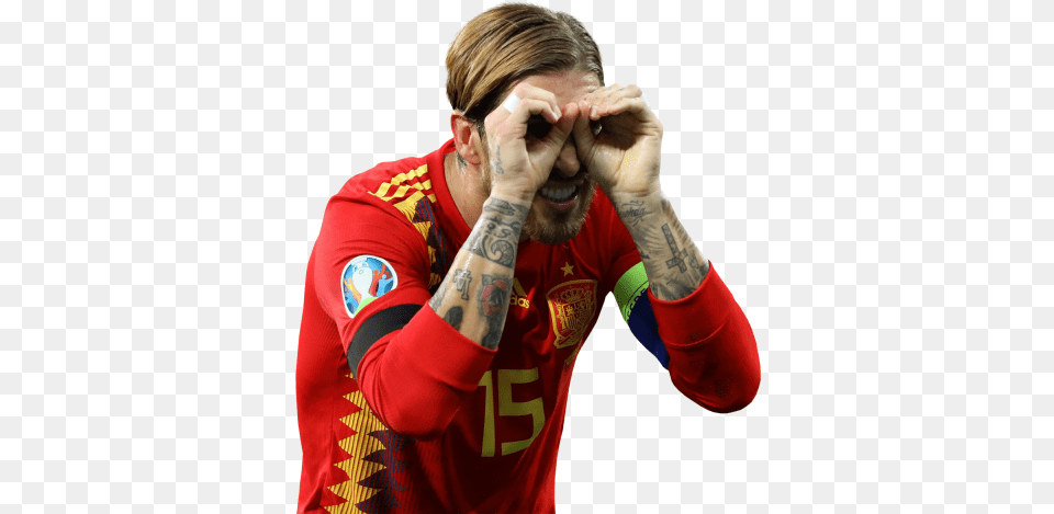 Sergio Ramos Glasses Celebration, Face, Person, Head, Tattoo Free Png Download