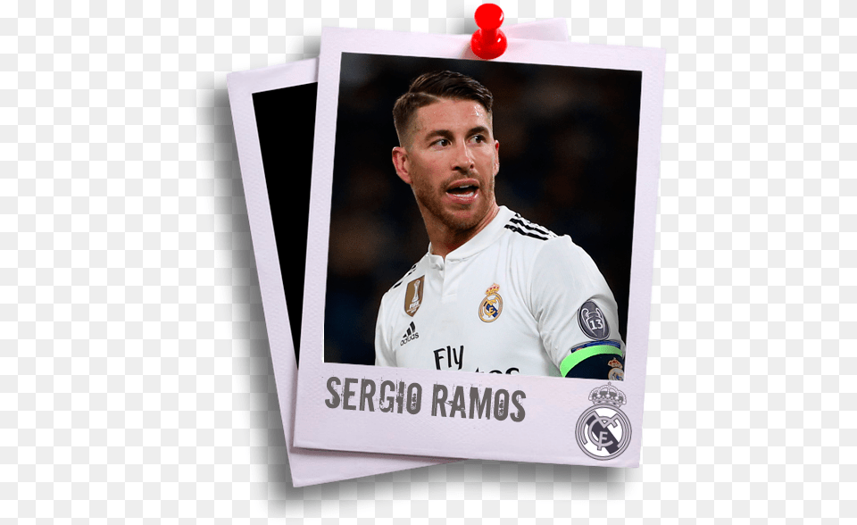 Sergio Ramos Real Madrid, Shirt, Clothing, Person, Man Png Image