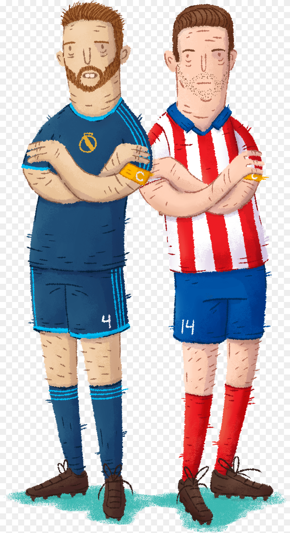 Sergio Ramos Real Madrid Gabi Atletico Madrid Kick Up A Soccer Ball, Clothing, Shorts, Adult, Person Free Png