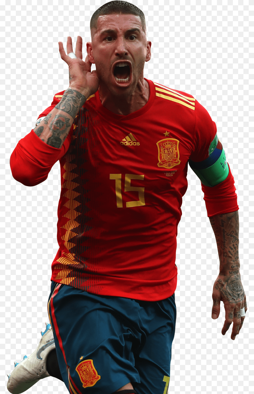 Sergio Ramos Render Sergio Ramos Spain, Tattoo, Skin, Person, Head Free Png