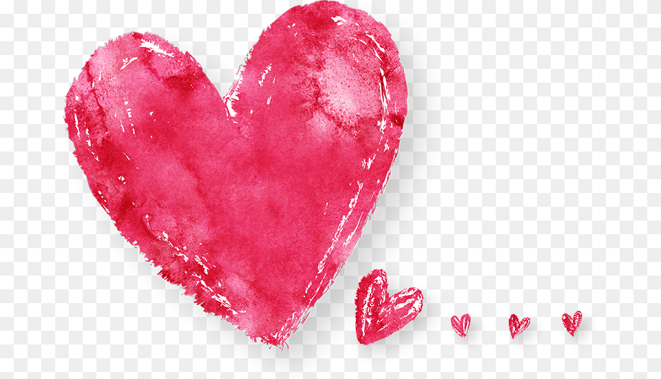 Series Of Crayon Hearts Starting Small In The Background Dnem Lyubvi, Heart Free Png