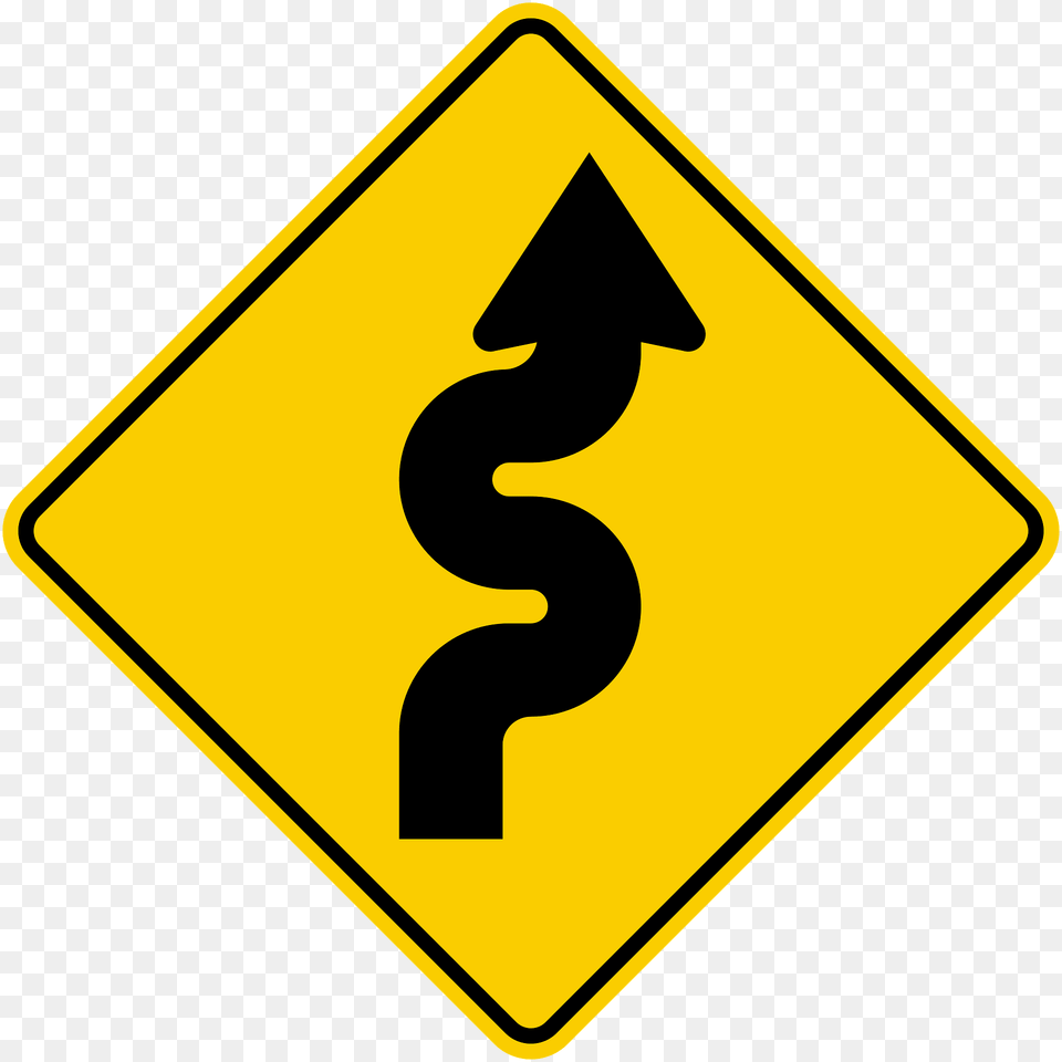 Series Of Curves Ahead Sign In Colombia Clipart, Symbol, Road Sign Free Png Download
