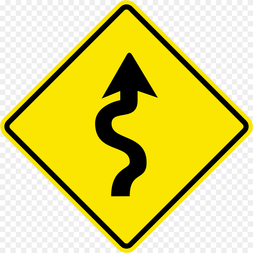 Series Of Curves Ahead Sign In Jamaica Clipart, Symbol, Road Sign Free Png