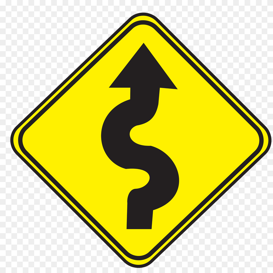 Series Of Curves Ahead Sign In Uruguay Clipart, Symbol, Road Sign Free Png Download