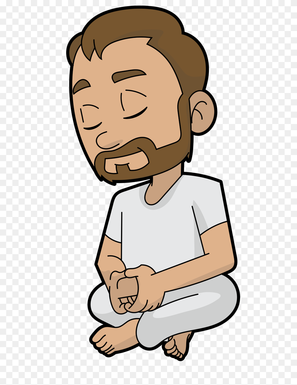 Serious Cartoon Man In Meditation, Baby, Person, Face, Head Free Transparent Png