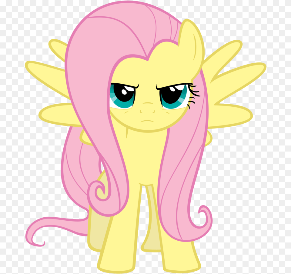 Serious Fluttershy By Exibrony Mlp Fluttershy Serious, Baby, Person, Face, Head Free Png