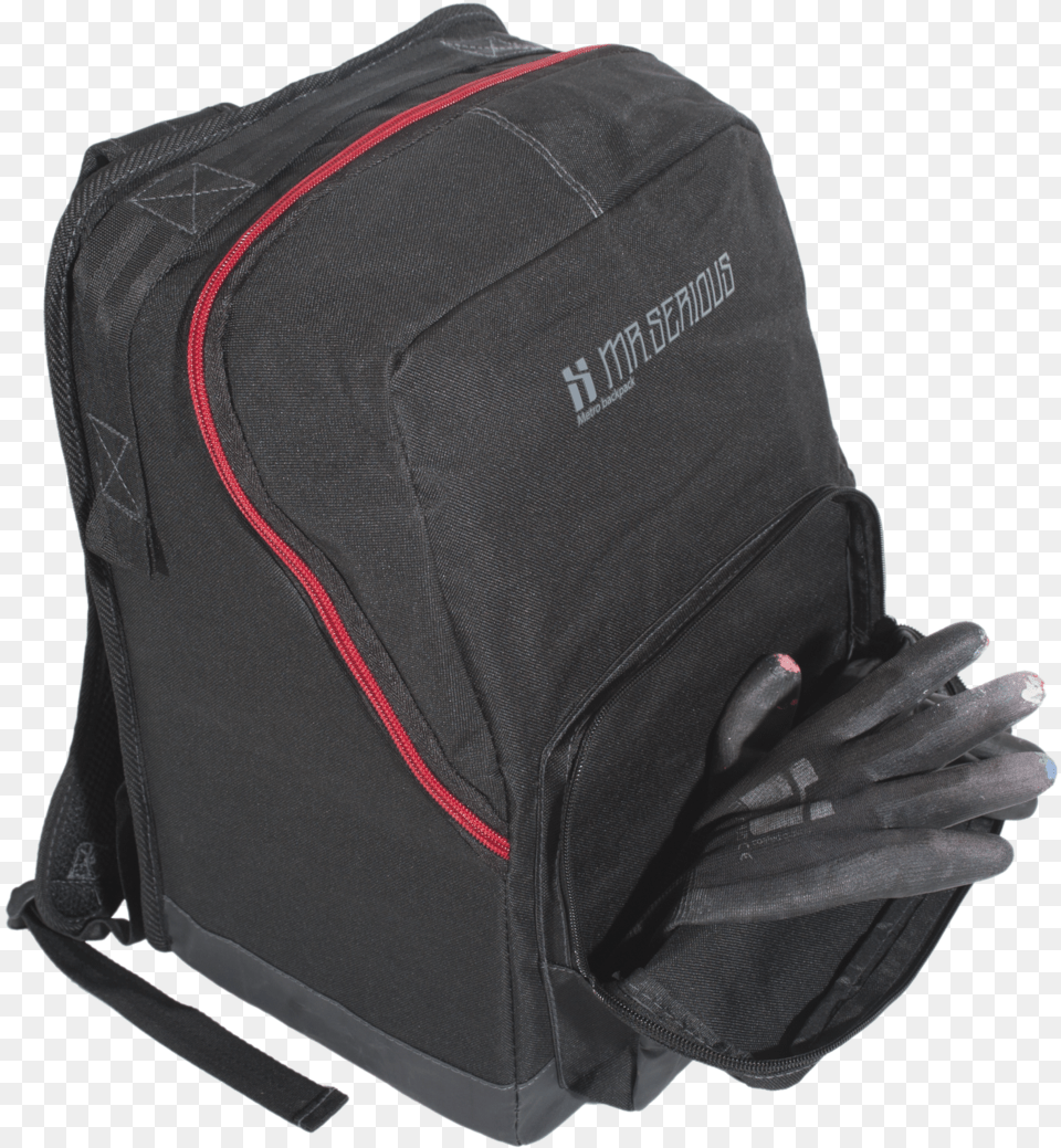 Serious Metro Backpack Front Pocket Black, Bag, Clothing, Glove, Coat Png Image