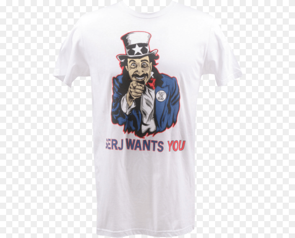 Serj Tankian I Want You, Clothing, T-shirt, Shirt, Adult Free Png Download