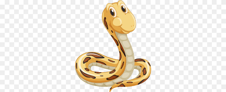 Serpent Clipart Comic Yellow Snake Cartoon, Animal, Cobra, Reptile, Smoke Pipe Free Png Download