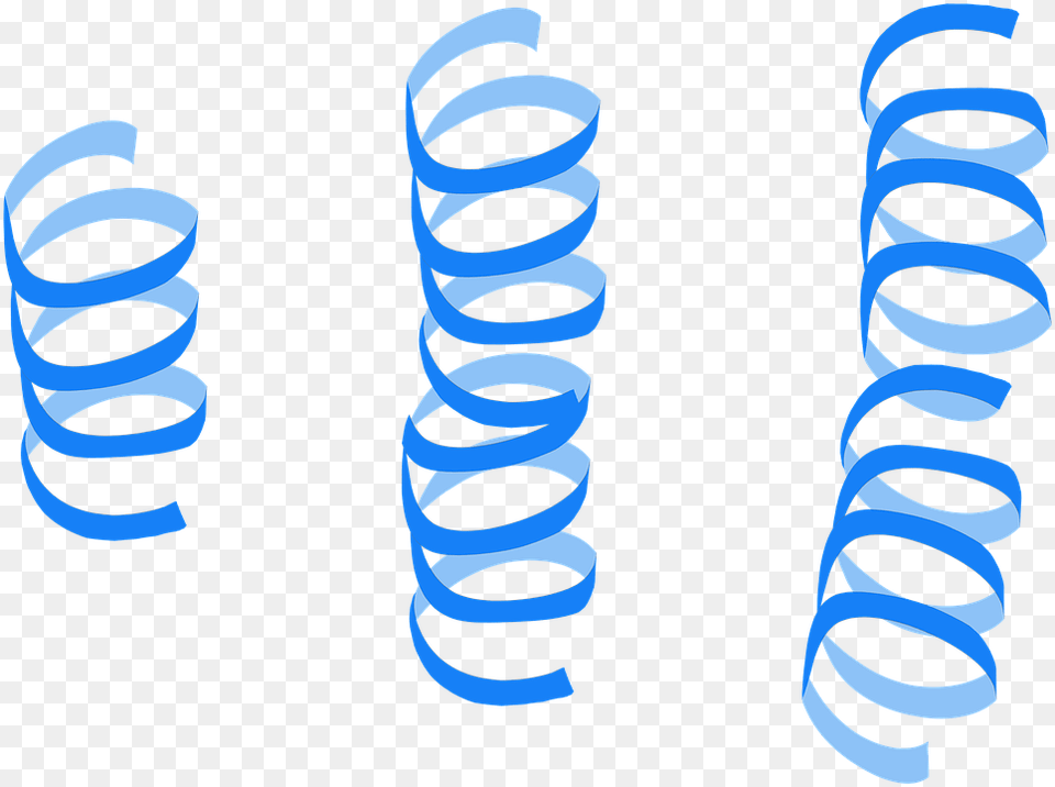 Serpentinas Azules Blue Streamers Transparent Background, Coil, Spiral, Face, Head Free Png Download