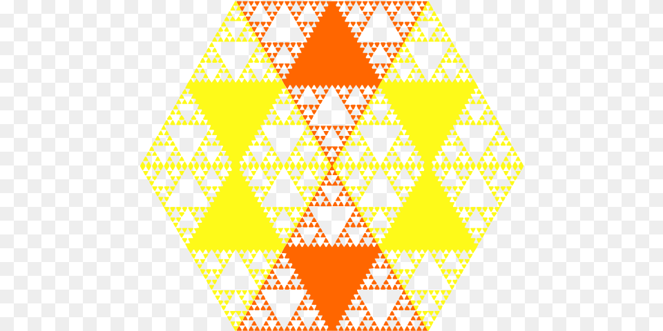 Serpinski Hexagon 555px Hexagon Fractals Triangle, Pattern, Accessories, Fractal, Ornament Png