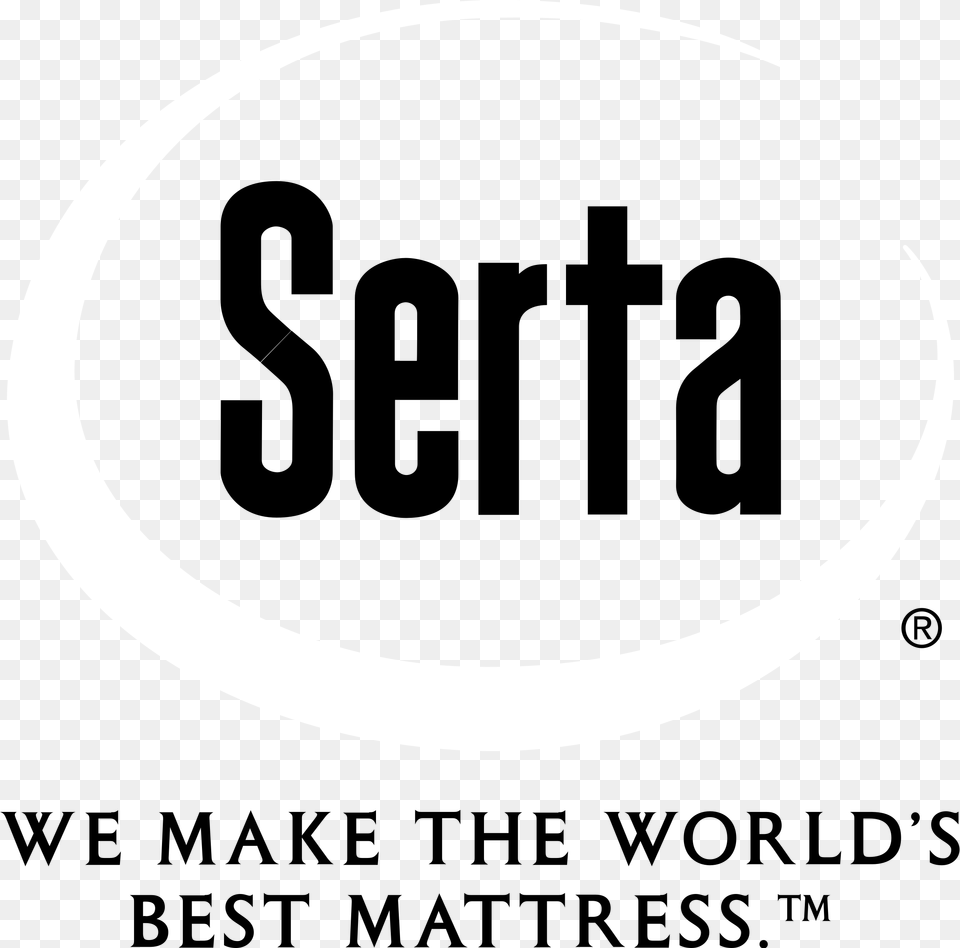 Serta Logo Black And White Graphics, Astronomy, Moon, Nature, Night Png Image