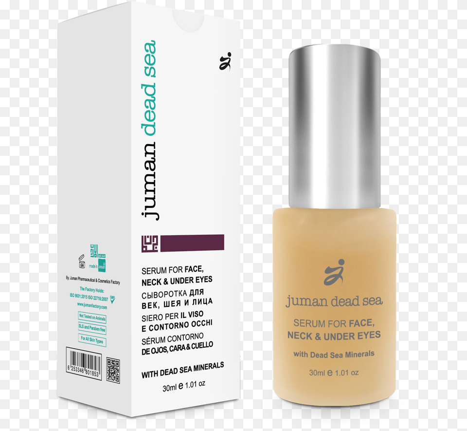 Serum For Face Neck Amp Under Eyes With Dead Sea Minerals Cosmetics, Bottle, Perfume, Qr Code Free Transparent Png