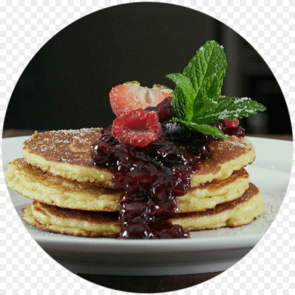Serve And Enjoy, Bread, Food, Pancake, Berry Png Image