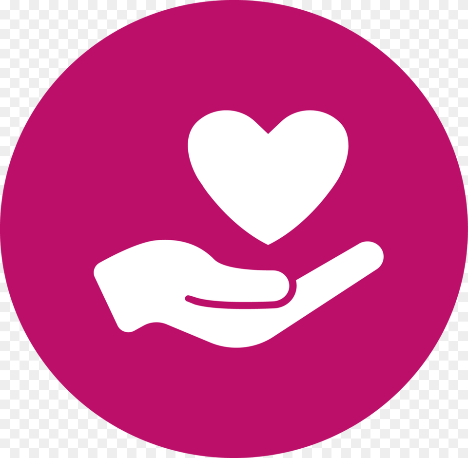 Serve Pink Circle Health And Social Care Symbols, Heart, Disk Png Image