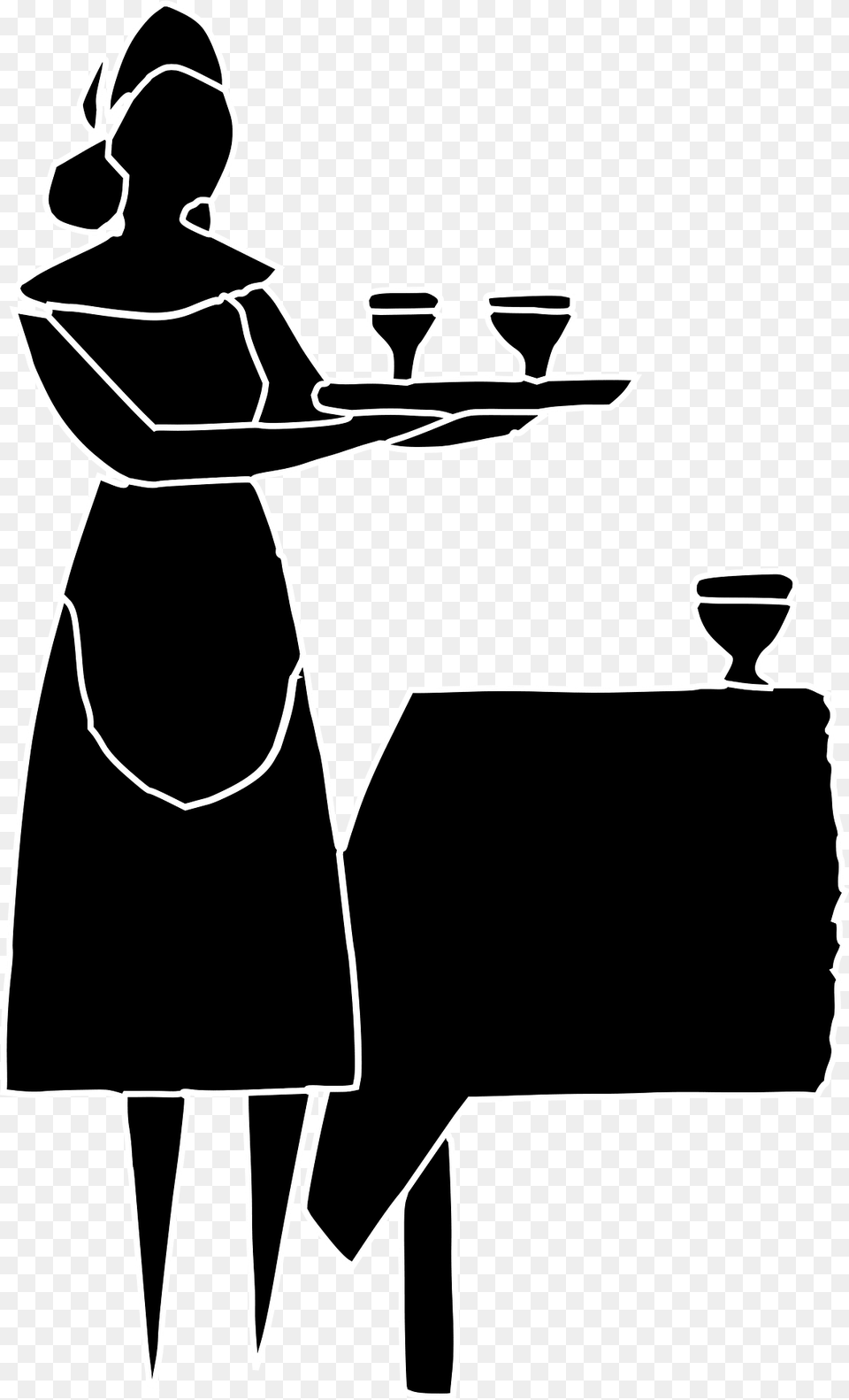 Server Clipart, Person, Silhouette, Stencil Png