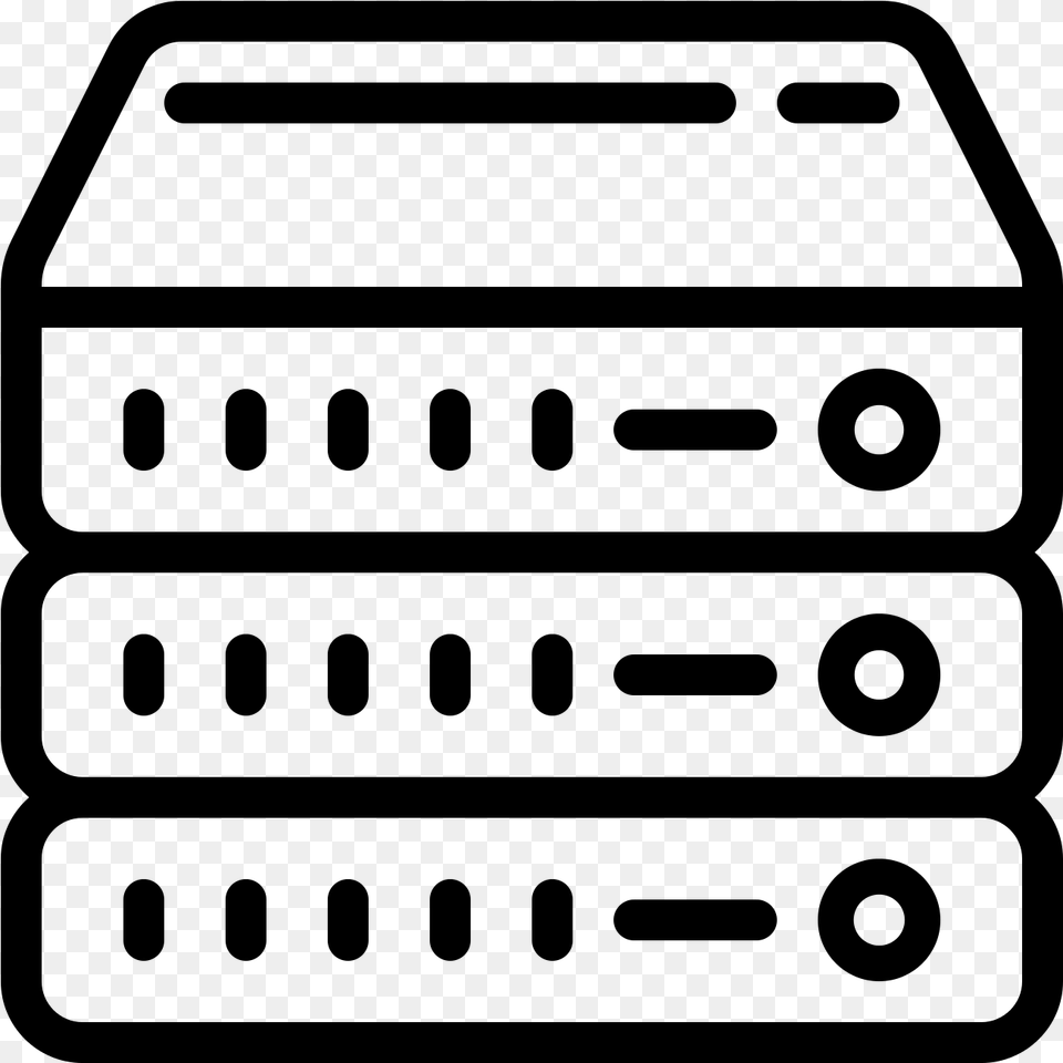 Server Icon Icons Server Black And White, Gray Free Png Download