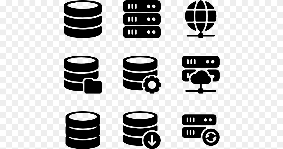 Servers Amp Database Database Server Icon, Gray Free Png Download
