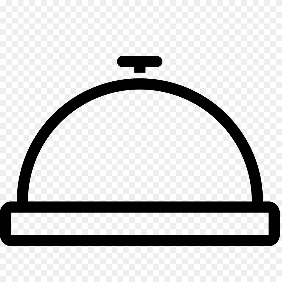 Service Bell Icon, Gray Free Png