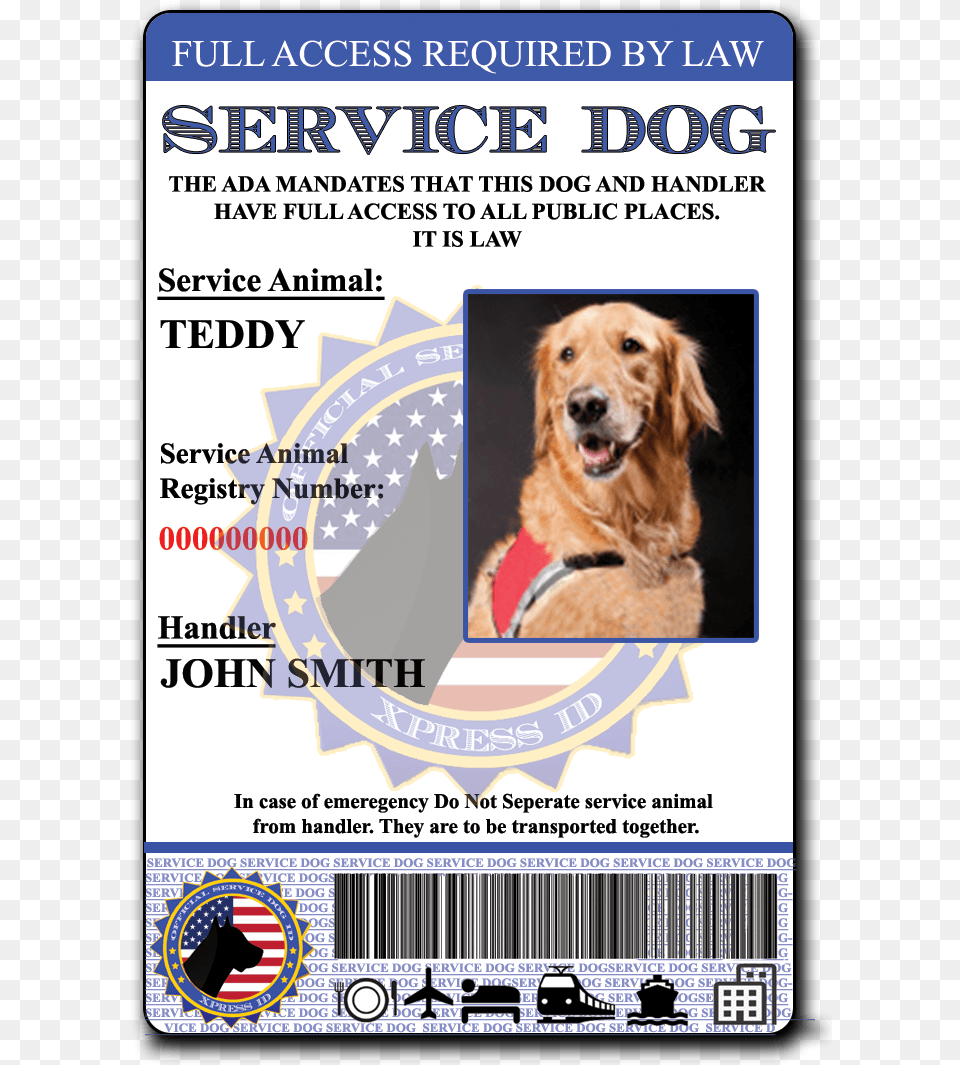 Service Dog, Text, Animal, Canine, Mammal Free Png