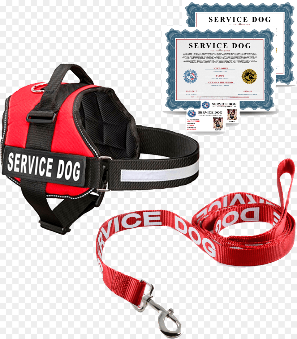 Service Dog Harness Emotional Support Service Dog Vest, Leash, Accessories Free Png Download