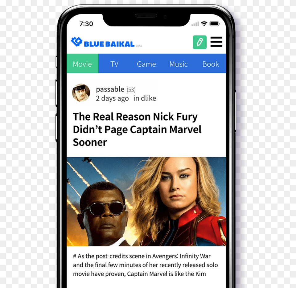 Service Mockup M Captain Marvel Movie Review, Accessories, Sunglasses, Phone, Person Free Png Download