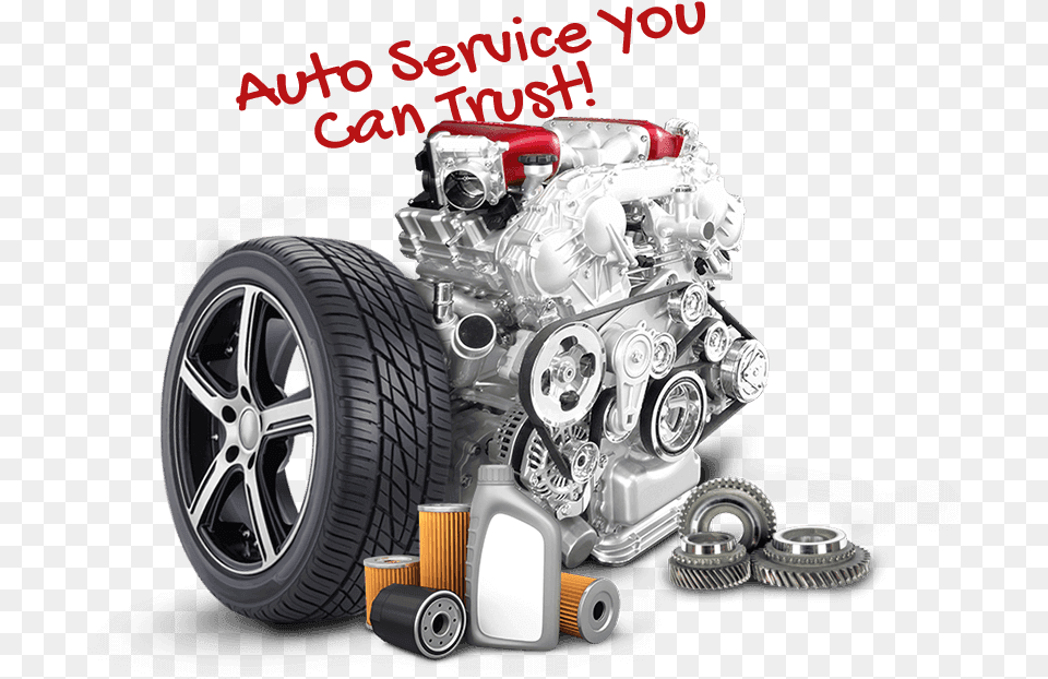 Services Item Auto Service You Can Trust, Wheel, Spoke, Motor, Machine Free Png