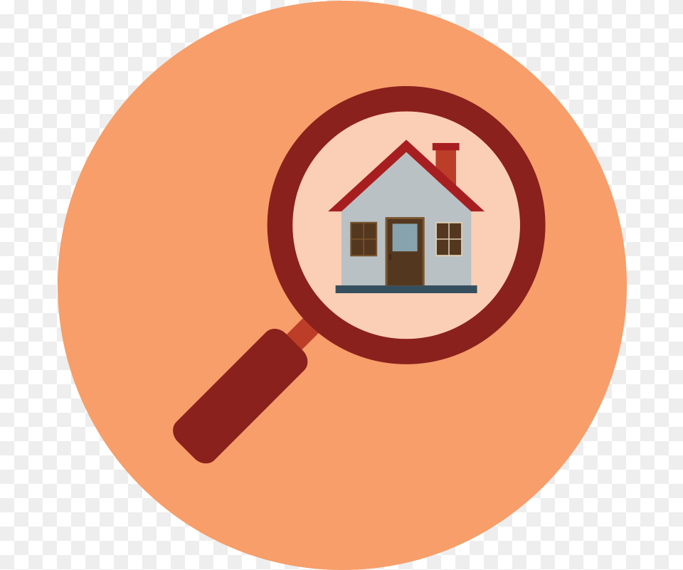 Services U2014 Enterprise Title Agency Real Estate Circle Icon, Magnifying, Disk Png