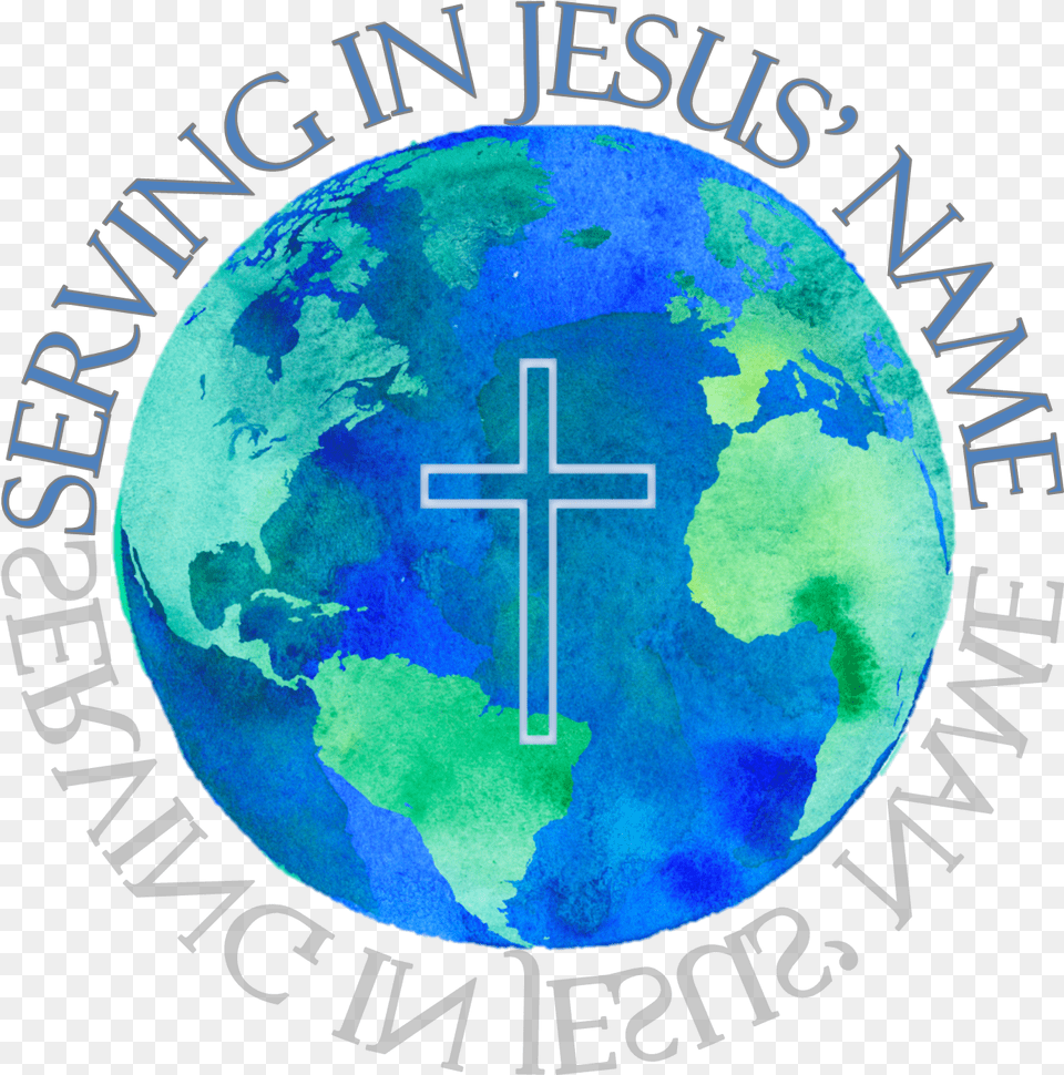 Serving In Jesus39 Globe, Cross, Symbol, Astronomy, Outer Space Png