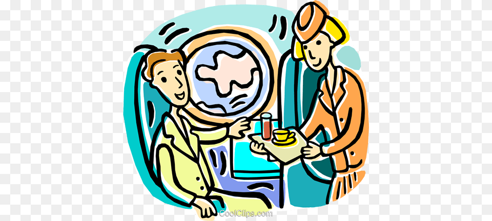 Serving Refreshments To Passenger Royalty Vector Clip Art, Architecture, Building, Hospital, Baby Free Transparent Png