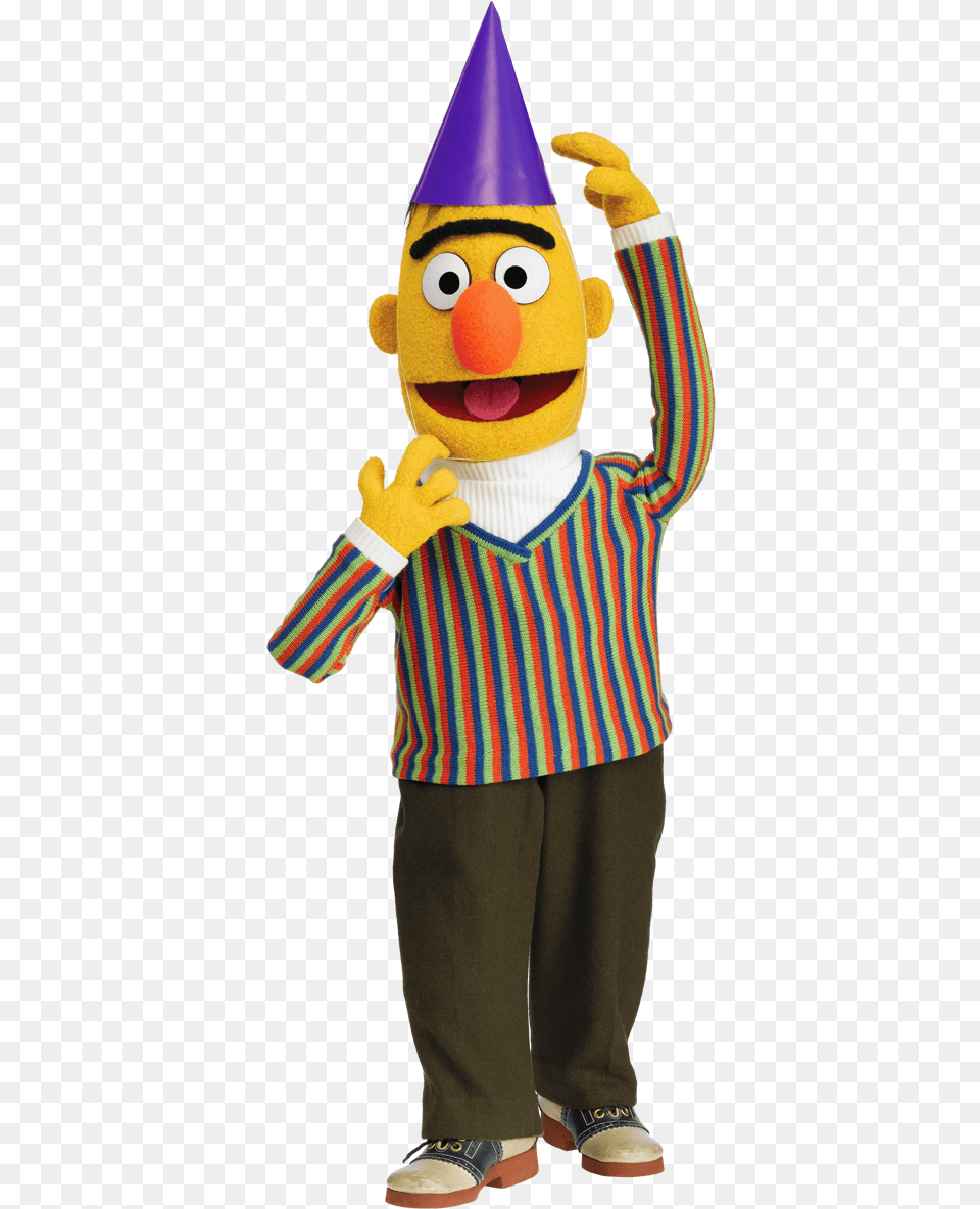 Sesame Street Birthday Sesame Street Bert Muppet, Clothing, Hat, Person, Footwear Free Png Download