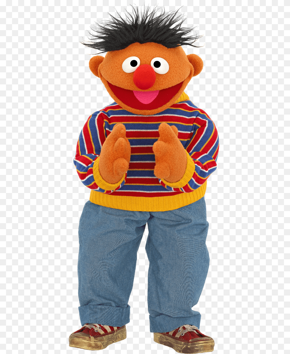 Sesame Street Cast Ernie, Clothing, Jeans, Pants, Footwear Png