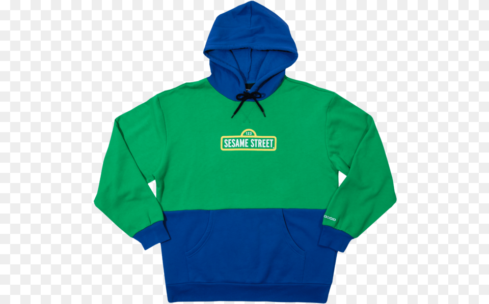 Sesame Street Colorblock Logo Hoodie Hooded, Clothing, Hood, Knitwear, Sweater Png