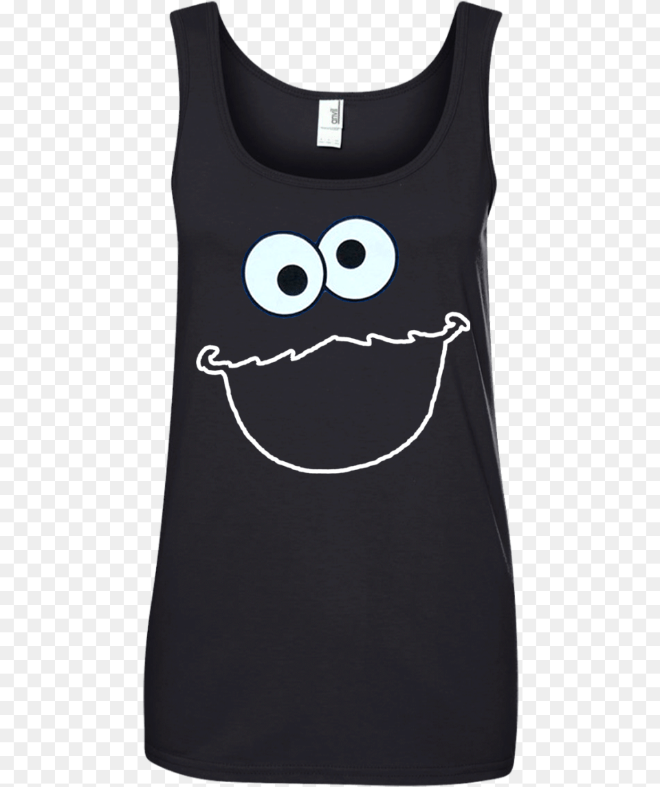 Sesame Street Cookie Monster Face T Shirt Hoodie Sweater Active Tank, Clothing, Tank Top, Person Free Transparent Png