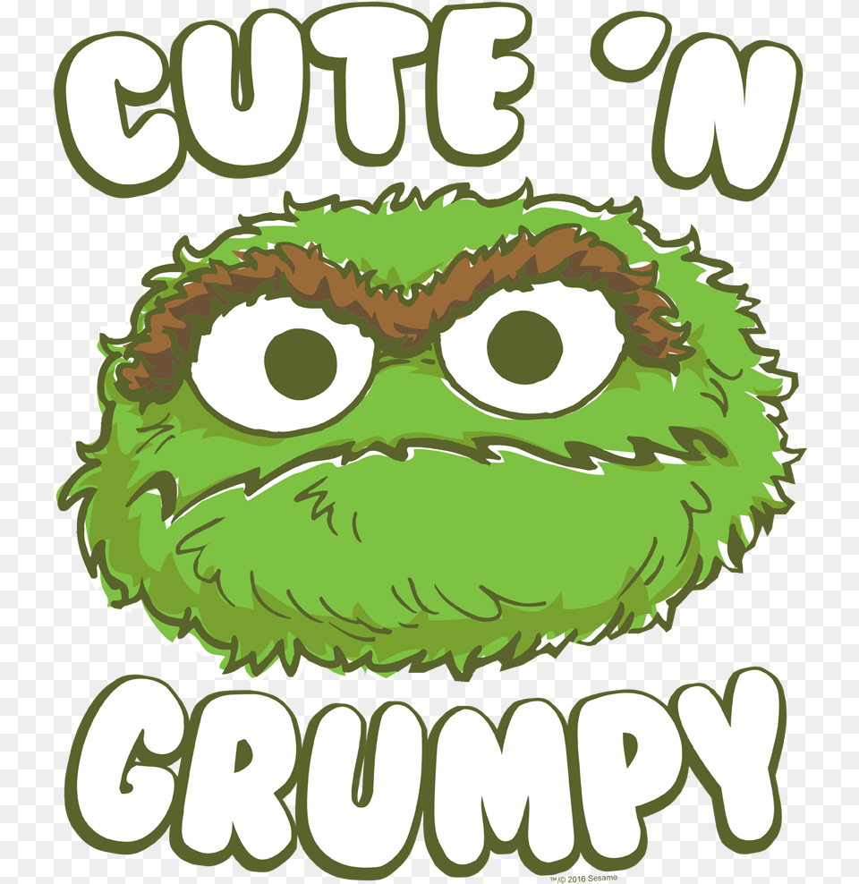 Sesame Street Cute N Grumpy Baby Bodysuit T Shirt, Green, Plant, Grass, Vegetation Free Transparent Png