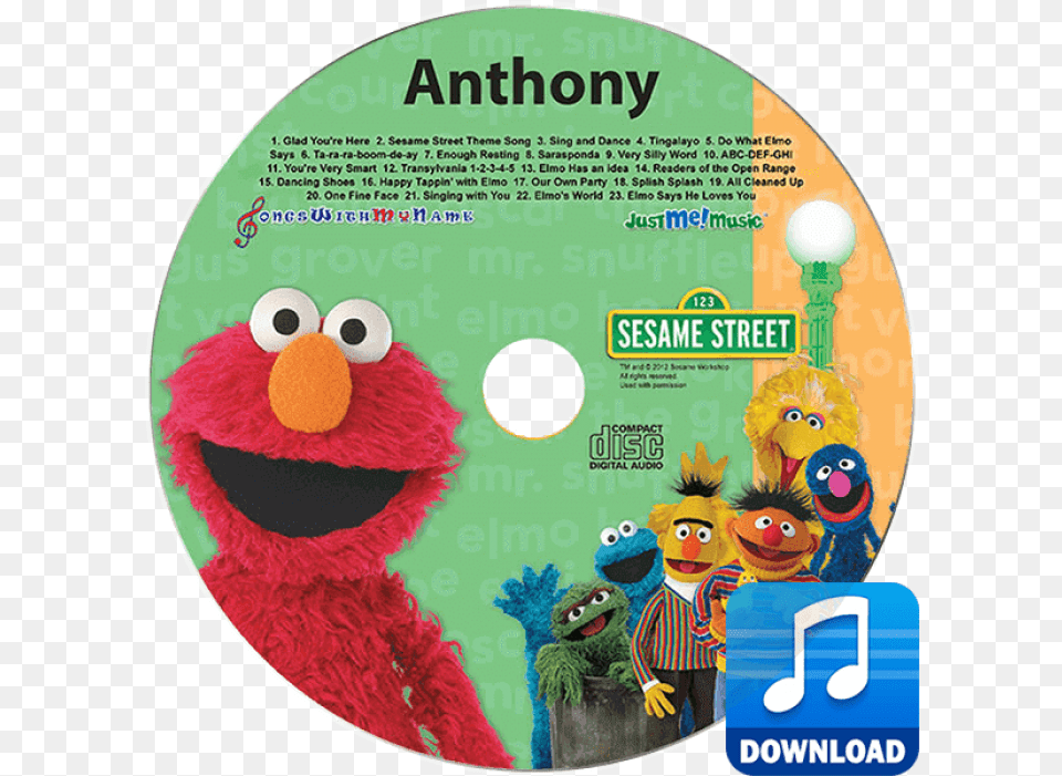 Sesame Street Elmo And Friends Personalized Childrenu0027s Music Mp3 Sesame Street Elmo And Friends Personalized Cd, Disk, Dvd, Person, Face Free Transparent Png