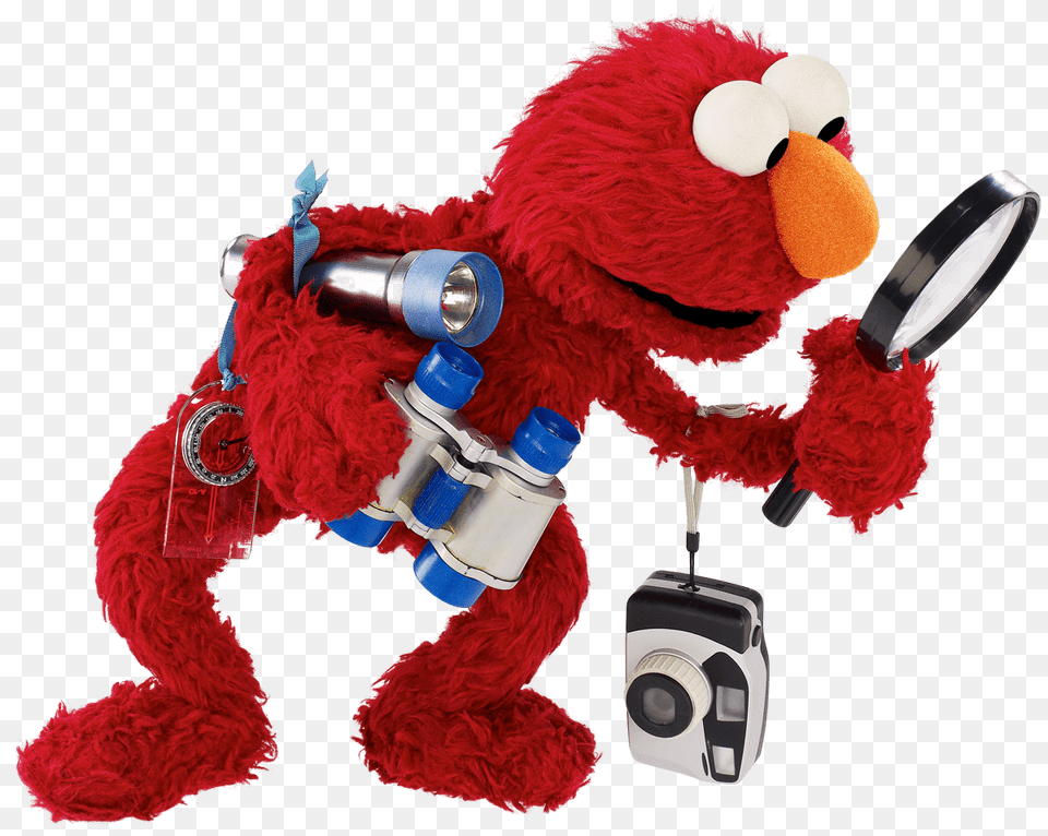 Sesame Street Elmo Investigating, Tape, Camera, Electronics, Toy Png
