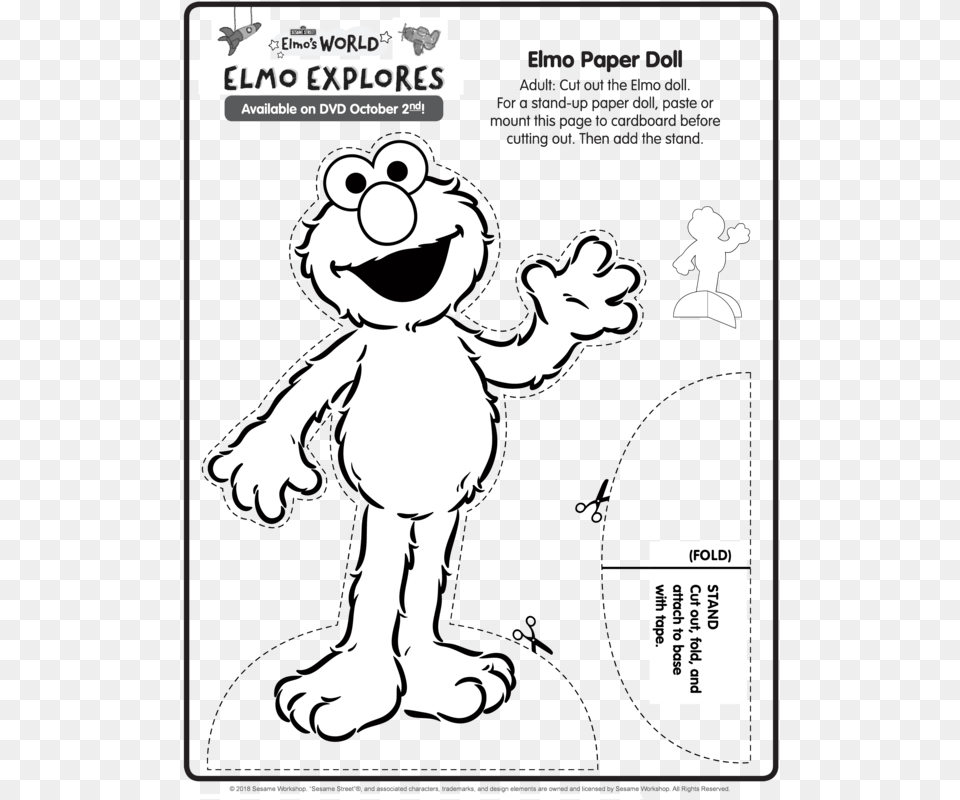 Sesame Street Elmo39s World Elmo Coloring Pages, Book, Comics, Publication, Baby Free Png