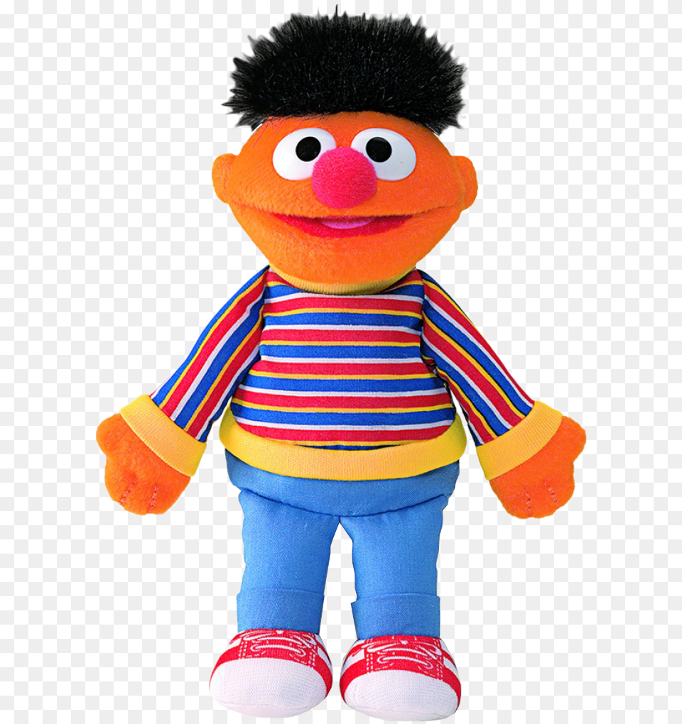 Sesame Street Ernie Plush Gund Ernie Beanie Plush Cultcha, Toy, Doll, Clothing, Footwear Png