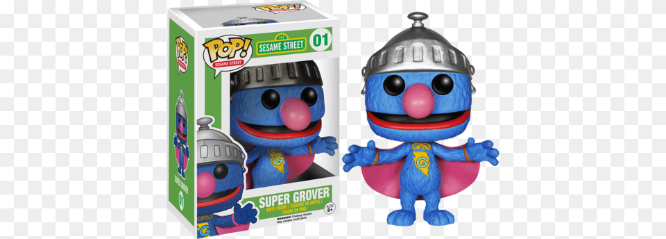 Sesame Street Funko Pop Super Grover Sesame Street Funko Pop, Baby, Person, Plush, Toy Free Transparent Png