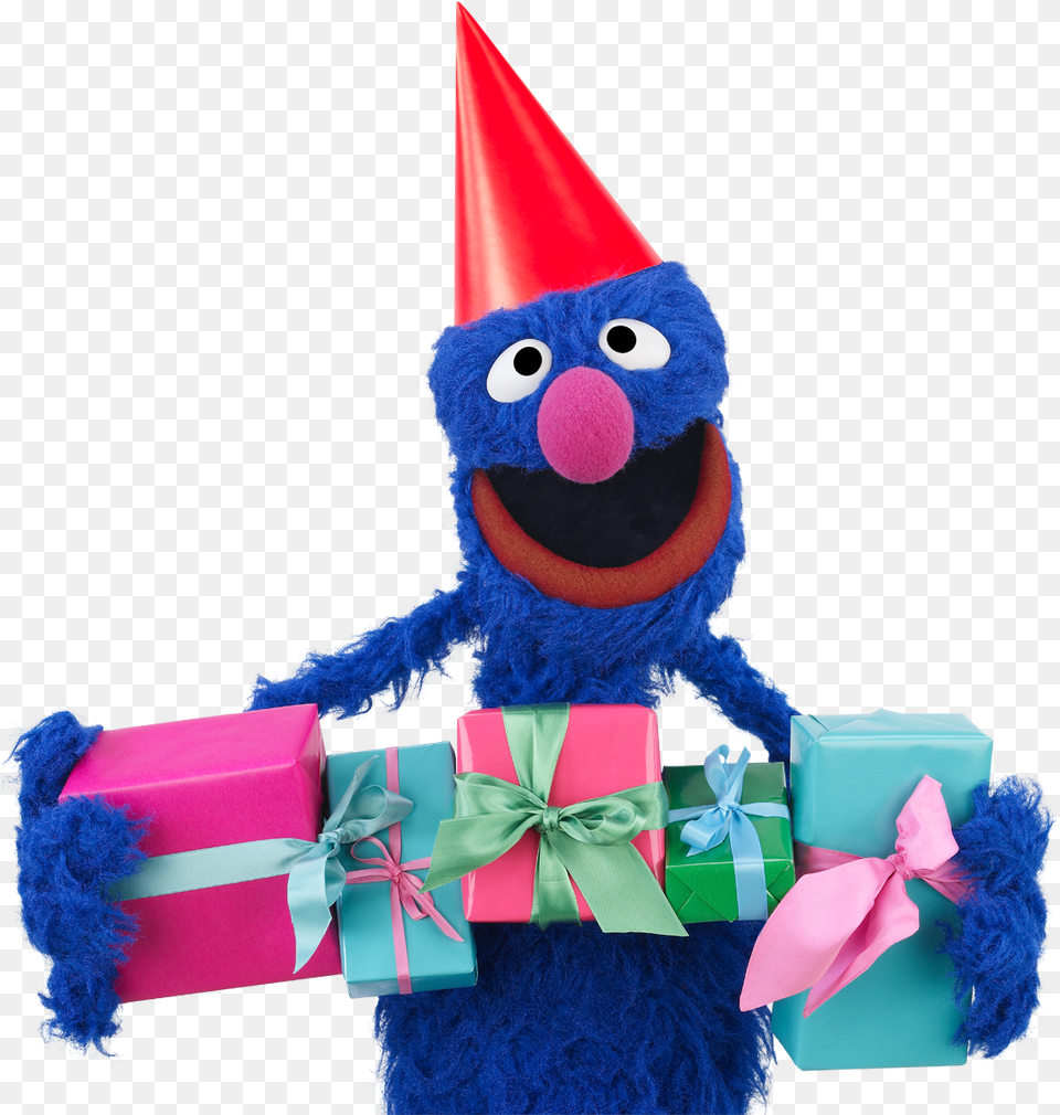 Sesame Street Grover Birthday, Clothing, Hat, Toy, Pinata Free Png Download