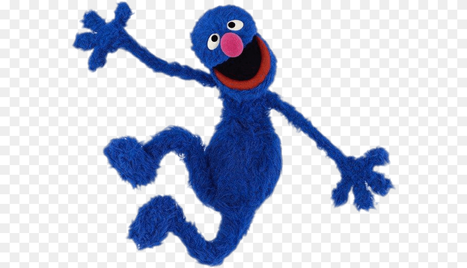Sesame Street Grover Happy Jump Sesame Street Character, Plush, Toy Png Image