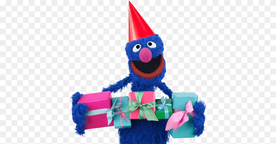 Sesame Street Happy Birthday Grover Sesame Street, Clothing, Hat, Toy, Pinata Free Png