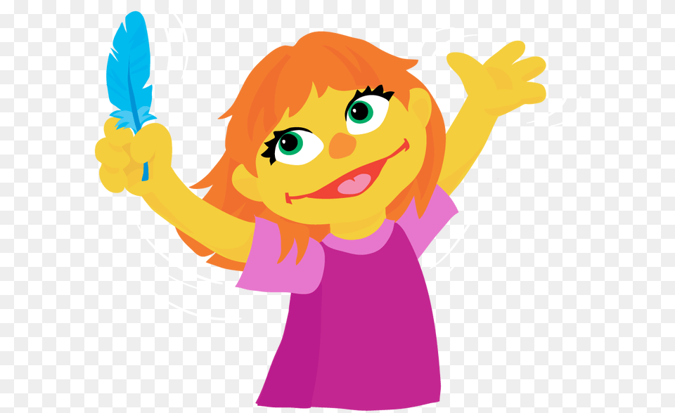 Sesame Street Julia Cartoon, Baby, Person, Cleaning, Face Png