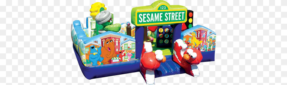 Sesame Street Learning Bounce House Sesame Street Bounce House Rental Near Me, Inflatable, Play Area, Indoors, Crib Free Png