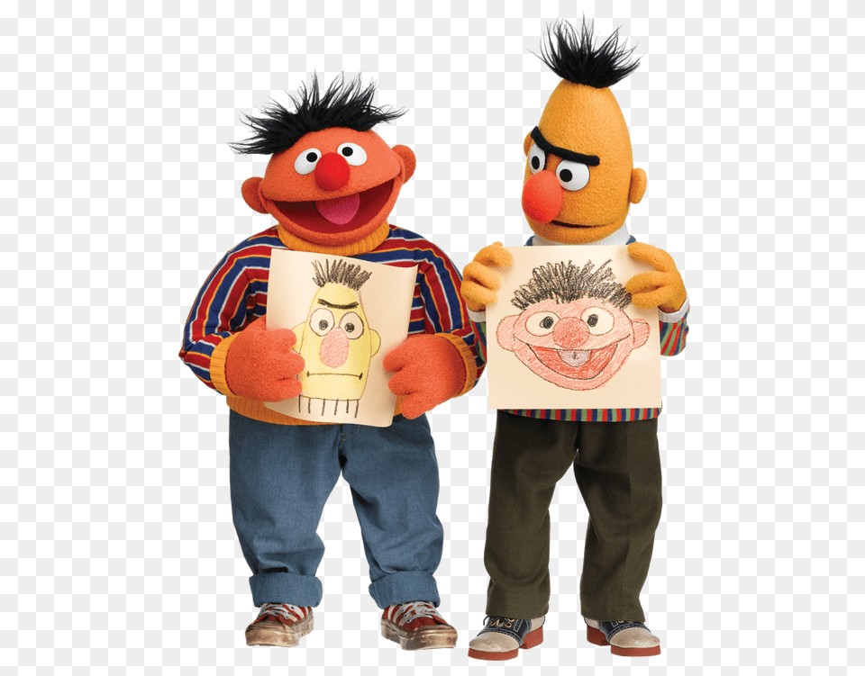Sesame Street Muppets Bert And Ernie, Jeans, Pants, Clothing, Plush Free Png Download